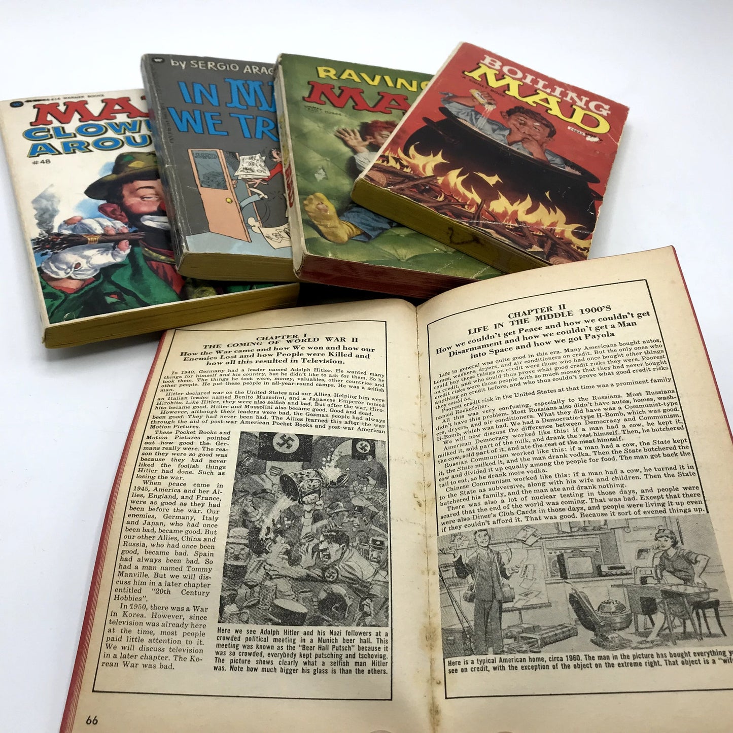 Lot of 5 Mad Illustrated Paperback Comic Advertising Magazines 1960s & 70s