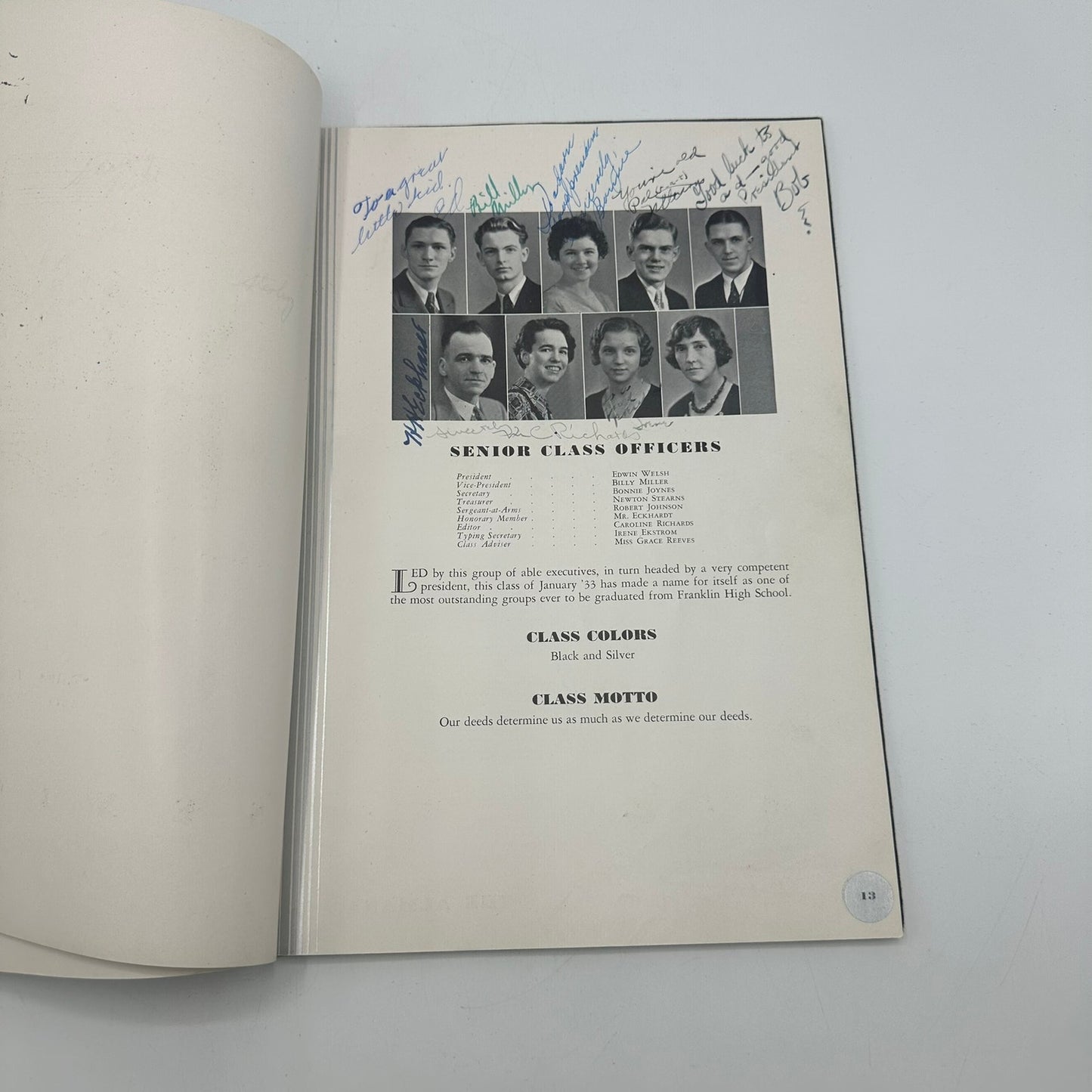 The Almanac January 1933 Franklin High Yearbook Portland OR Historical Memories