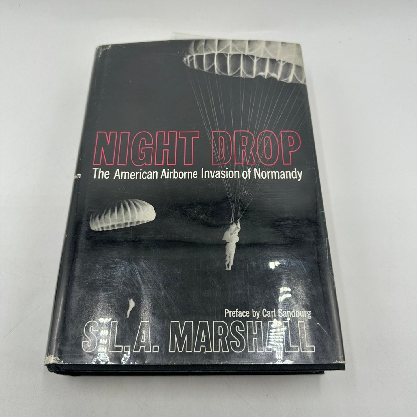 Night Drop S.L.A. Marshall 1962 9th Printing WW2 Normandy Airborne Little, Brown