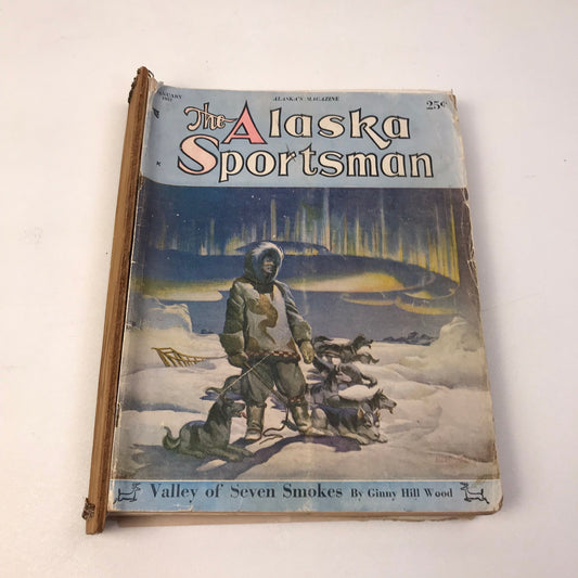 The Alaska Sportsman Magazine 1953 Full Year Complete Set 12 Issues Hand Bound