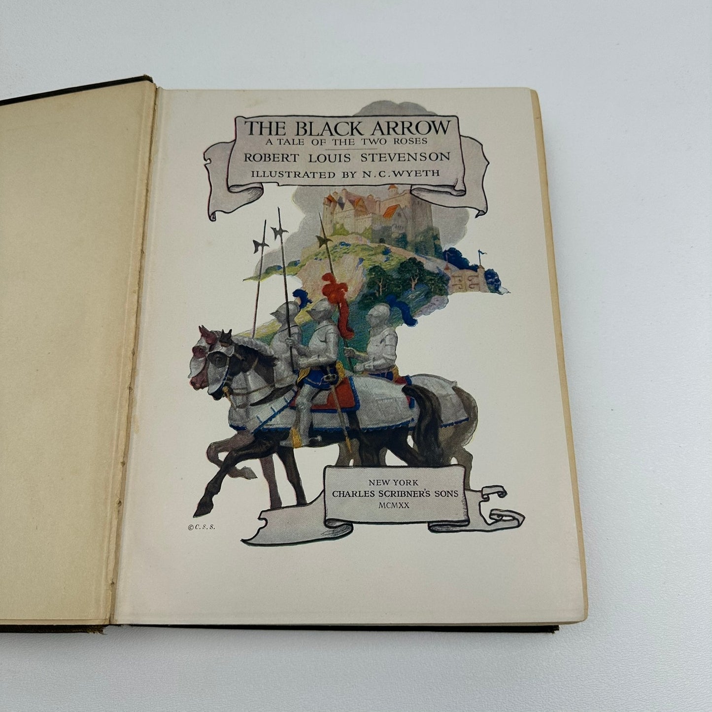 The Black Arrow Robert Louis Stevenson Tale of Two Roses Color Plates Wyeth 1916