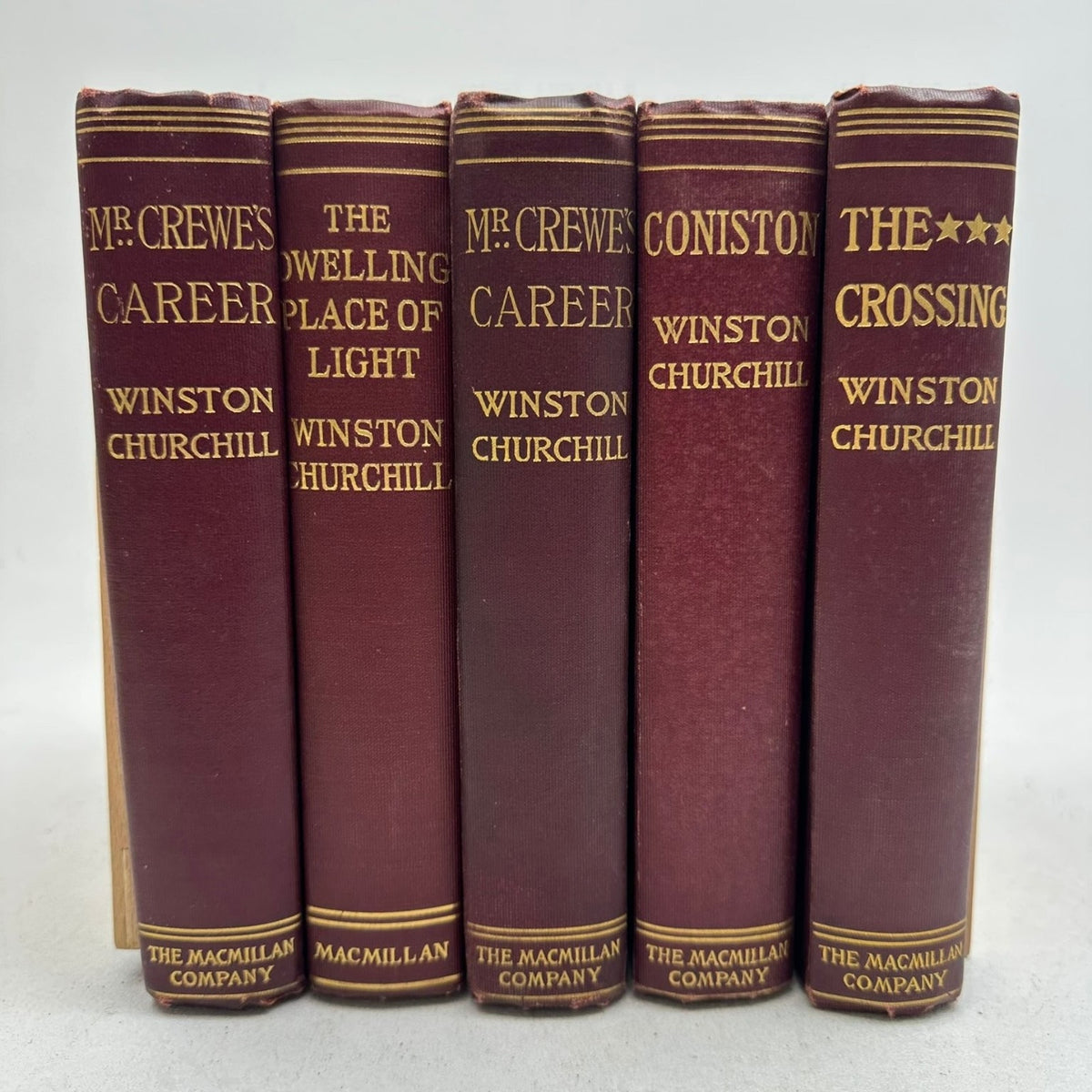 Winston Churchill Novels Lot 5 Books Macmillan Company Fiction Collected Works
