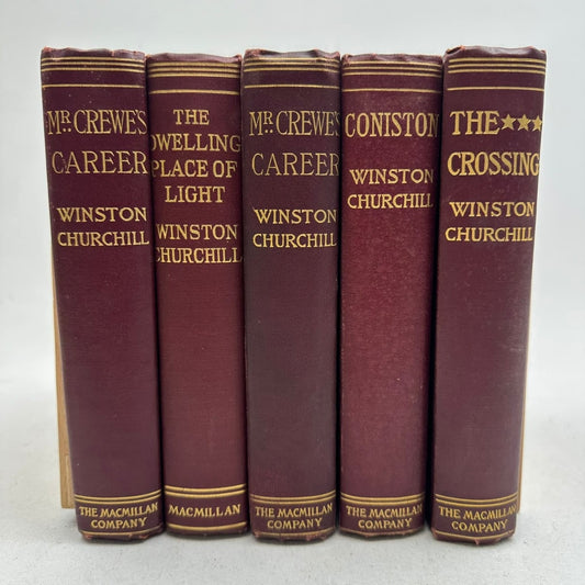 Winston Churchill Novels Lot 5 Books Macmillan Company Fiction Collected Works