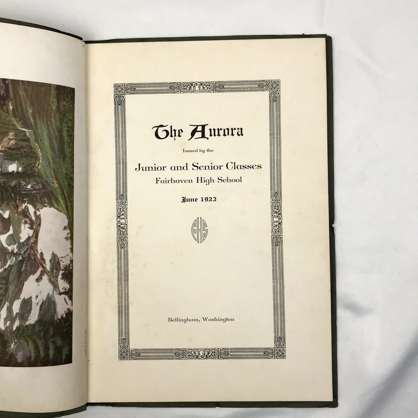 The Aurora 1923 Fairhaven High School Paperback Yearbook Bellingham, Washington