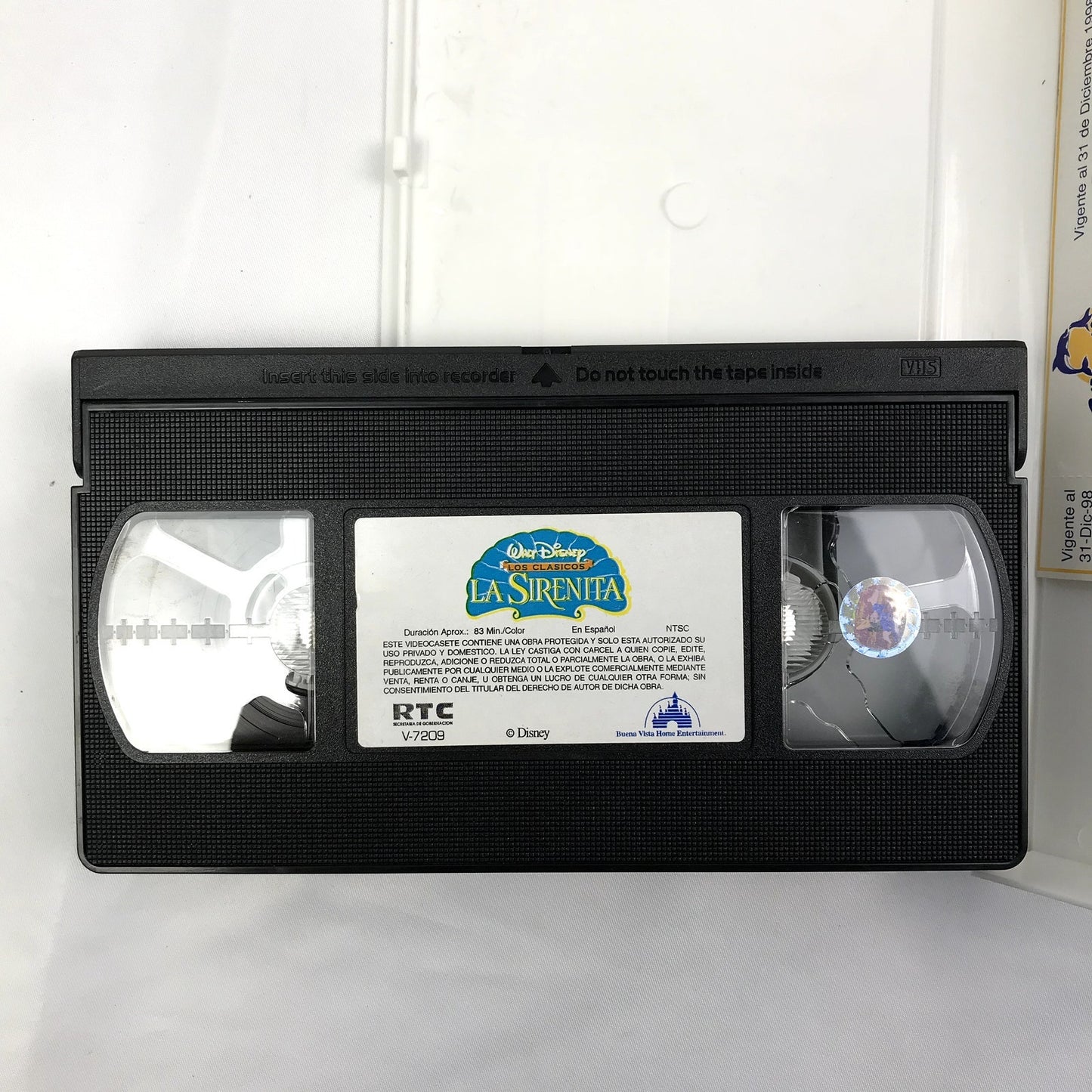 The Little Mermaid La Sirenita Walt Disney Los Clasicos Family VHS Tape 1989