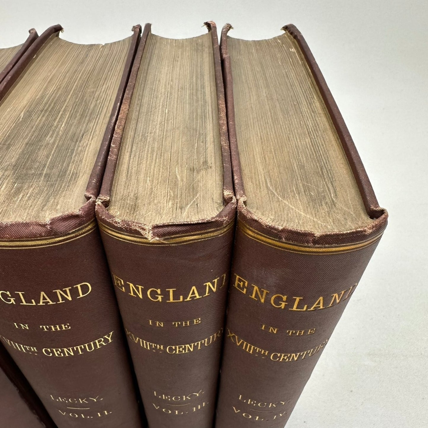 England in the XVIIIth Century Lecky History 4 Volume Set British Empire 1878