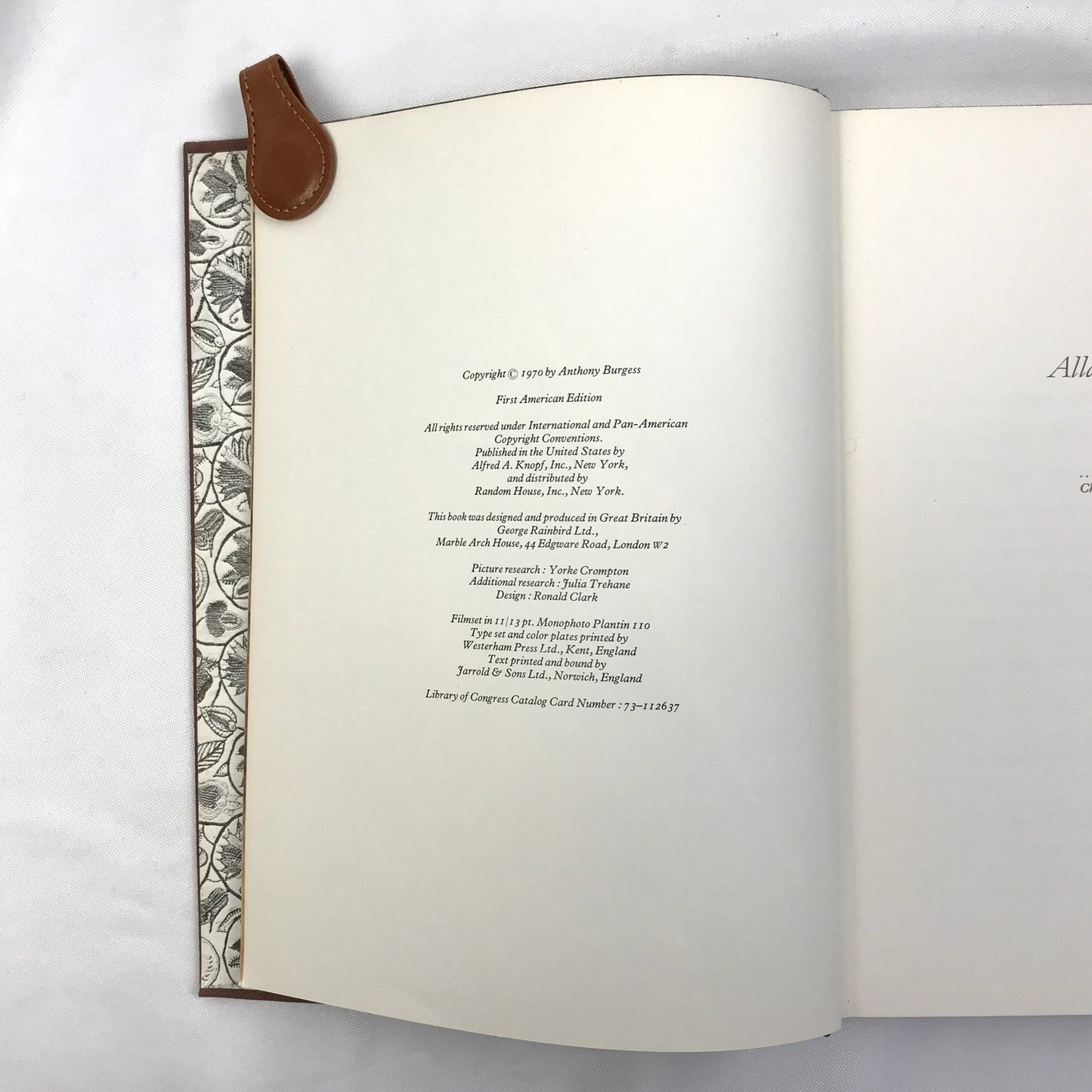 Anthony Burgess Shakespeare Hardcover Book First American Edition 1970