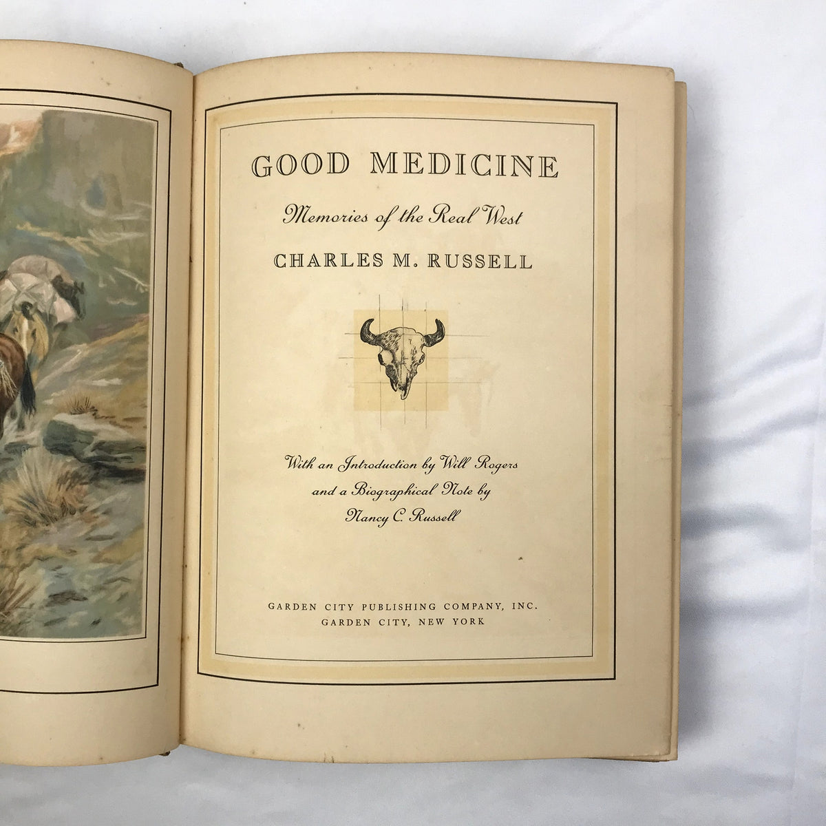 Good Medicine: Memories of the Real West Illustrated Book Charles M Russell 1930