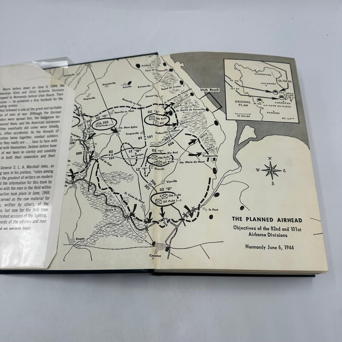 Night Drop S.L.A. Marshall 1962 9th Printing WW2 Normandy Airborne Little, Brown