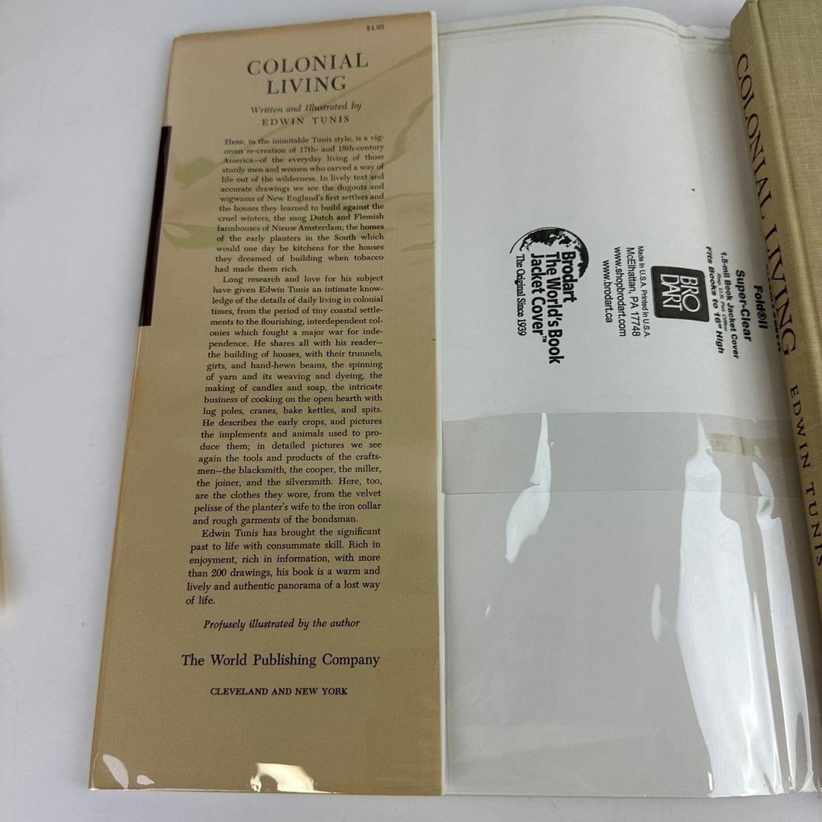 Colonial Living Edwin Tunis 1957 First Edition Illustrated Hardcover World Pub
