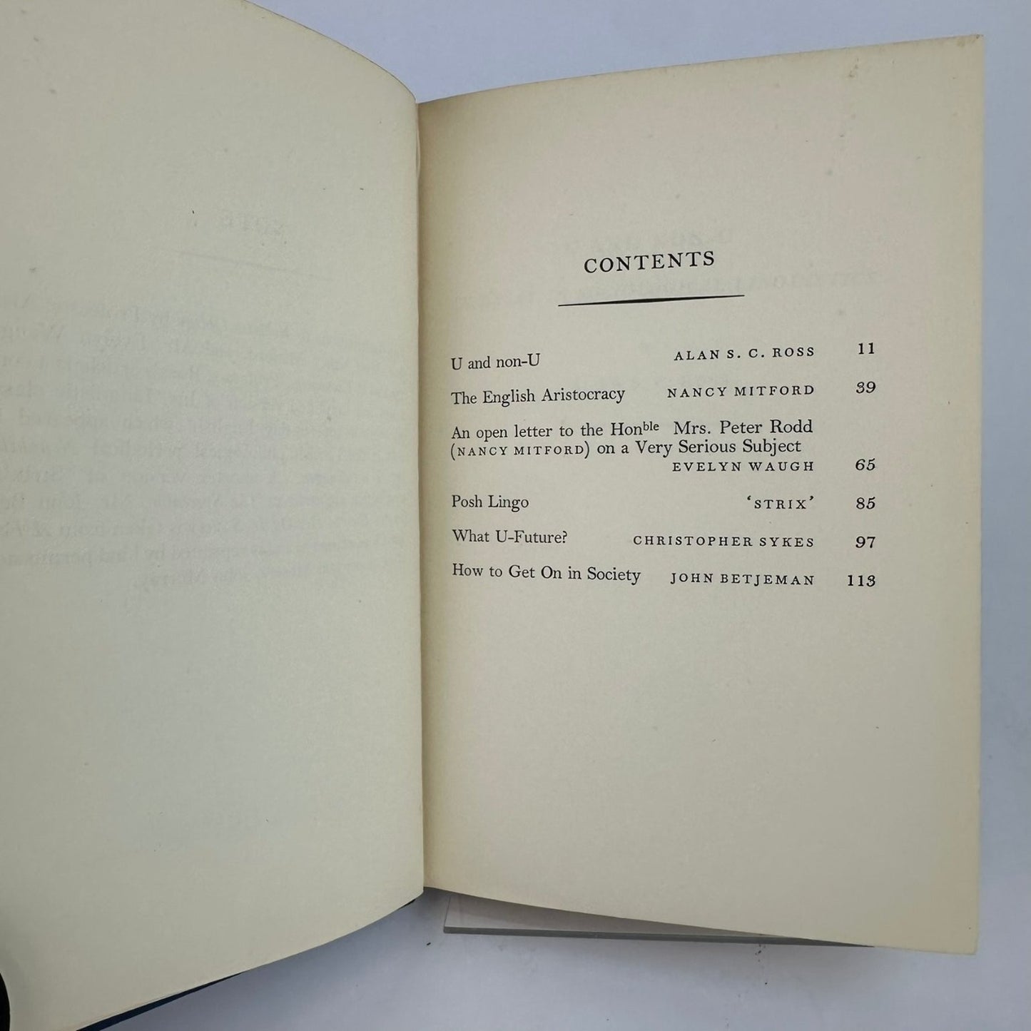 Noblesse Oblige Nancy Mitford 1956 1st Ed English Aristocracy Hamish Hamilton