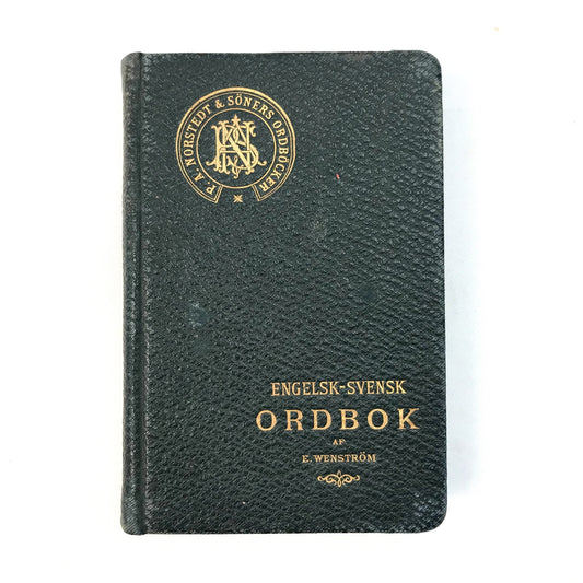 English-Swedish Dictionary Edm Wenstrom Leather Bound Language Education 1902