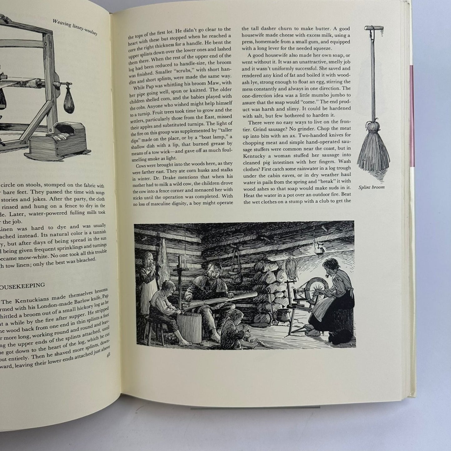 Frontier Living Edwin Tunis 1961 Illustrated American History Crowell