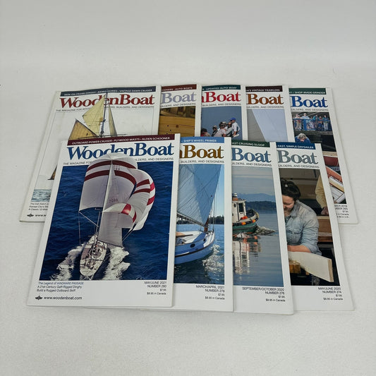 Wooden Boat Magazine Lot of 9 Issues Sailing Shipbuilding Nautical Maritime