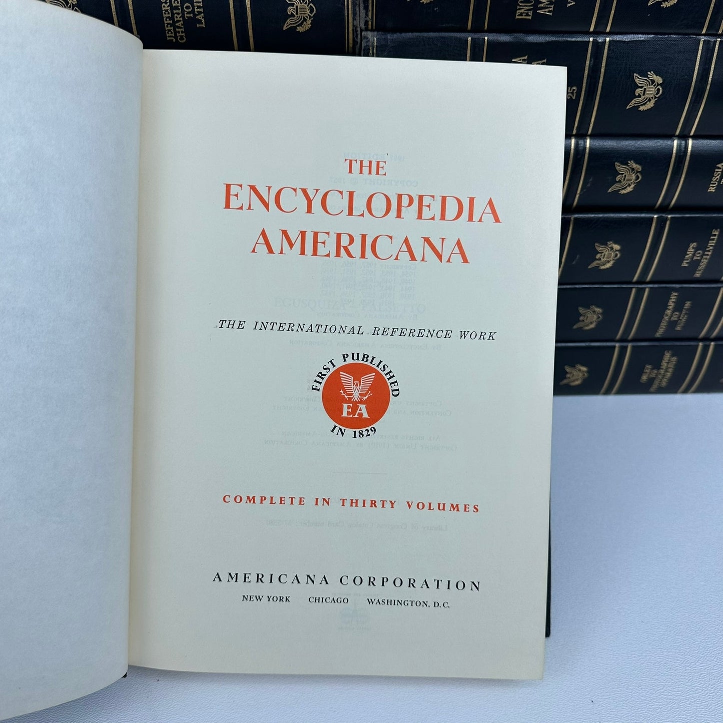 The Encyclopedia Americana Complete 30 Volume Set International Reference 1957
