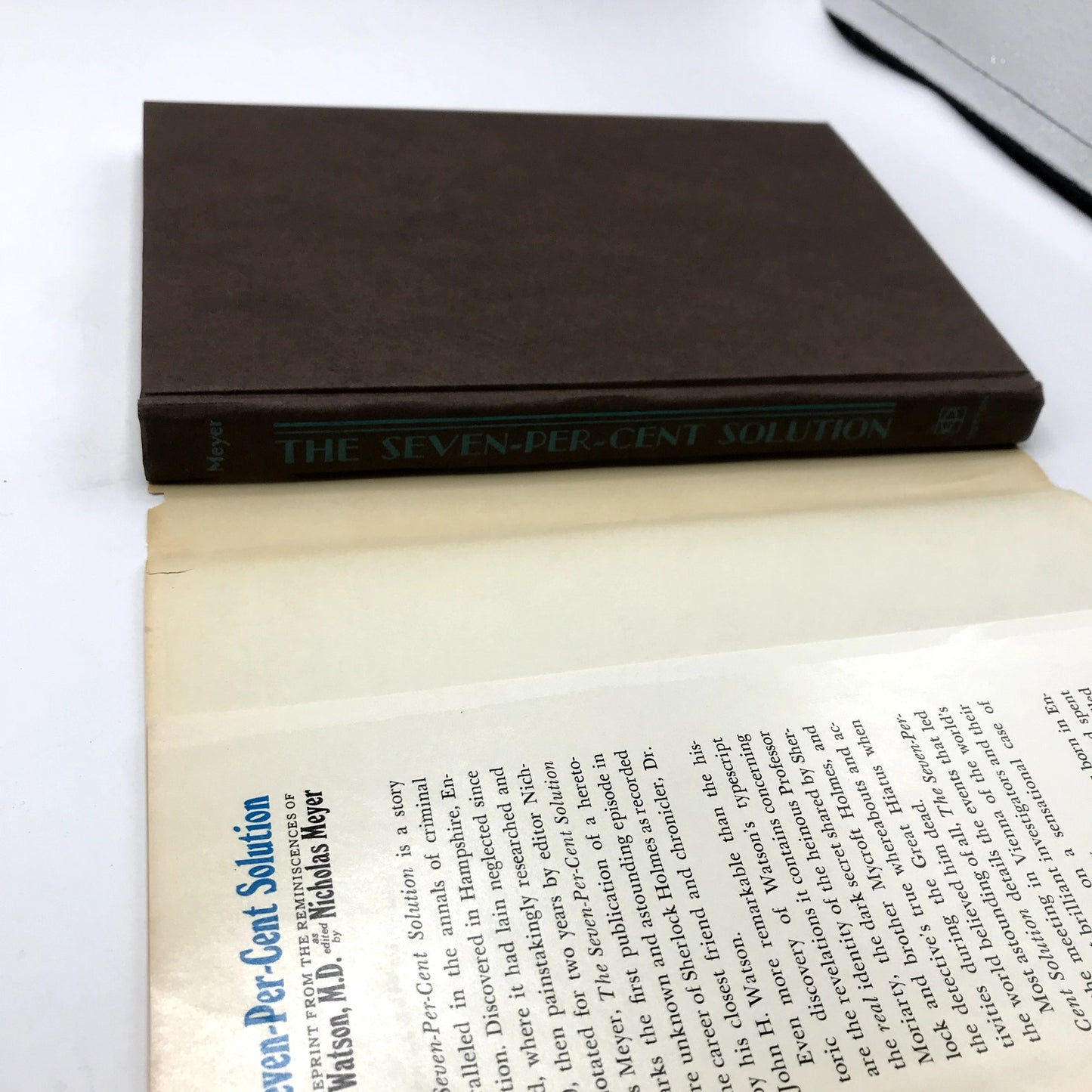 The Seven-Per-Cent Solution Hardcover Mystery Book by John Watson & Meyer 1974