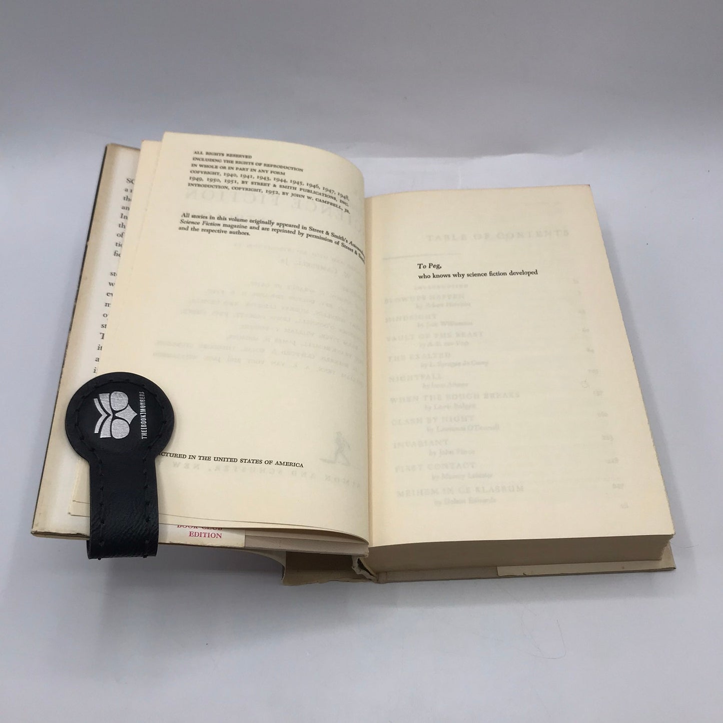 The Astounding Science Fiction Anthology John W Campbell Book Club Short Stories