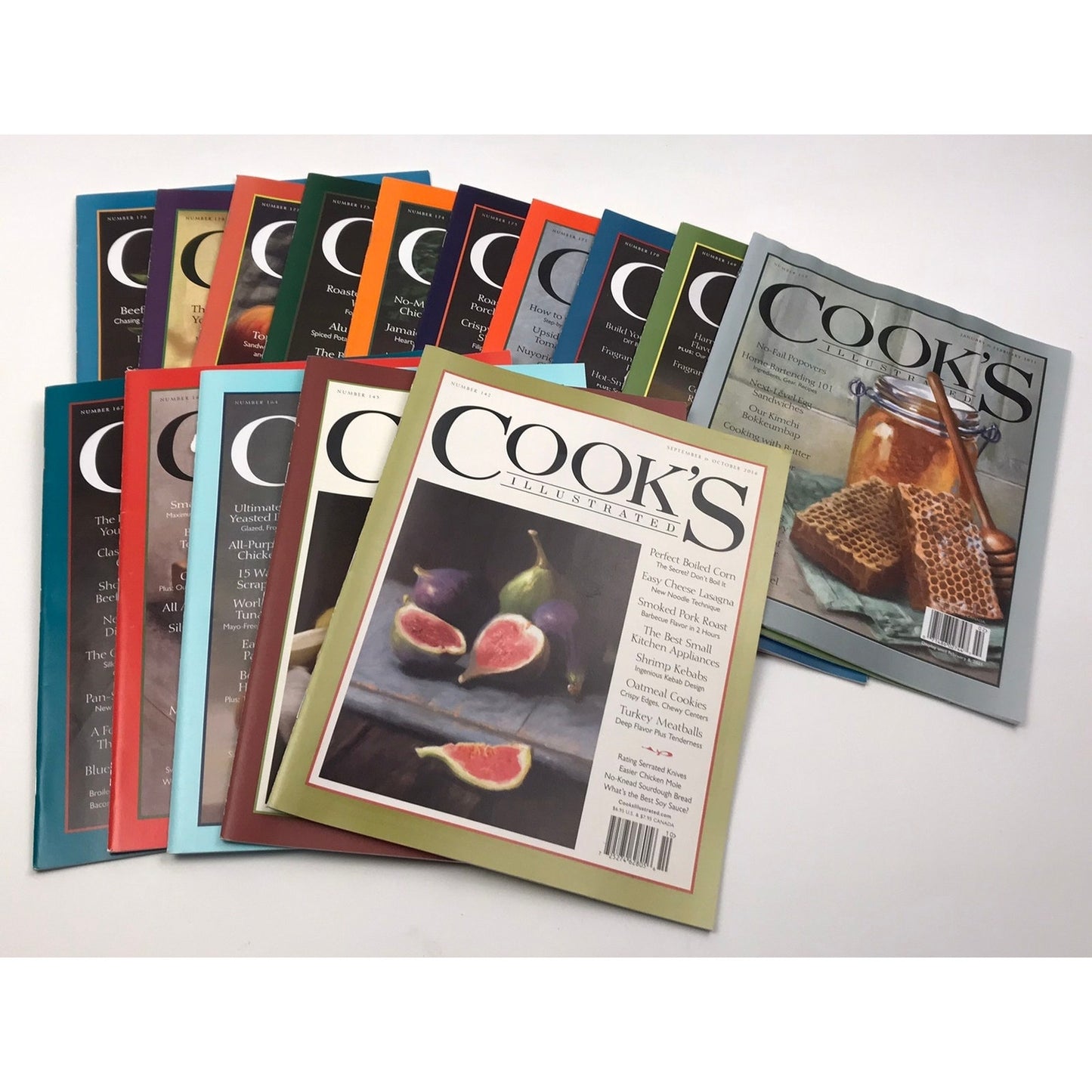 Cook's Illustrated Lot of 34 English Paperback Magazines Recipes Meals Nutrition