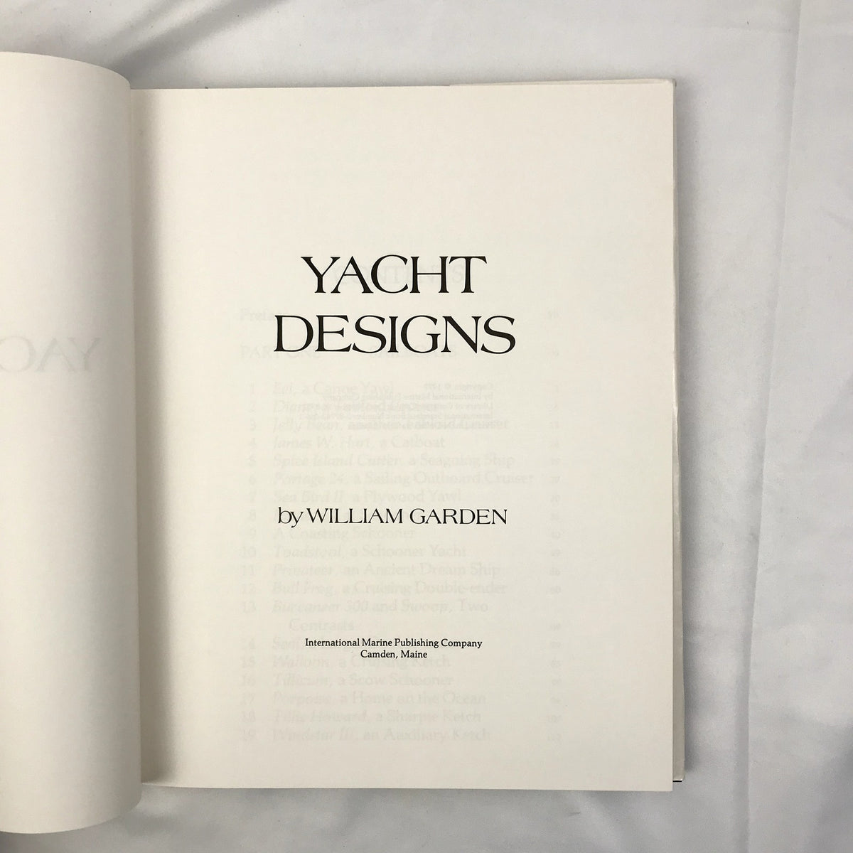 Yacht Designs Illustrated Hardcover by William Garden International Marine 1977