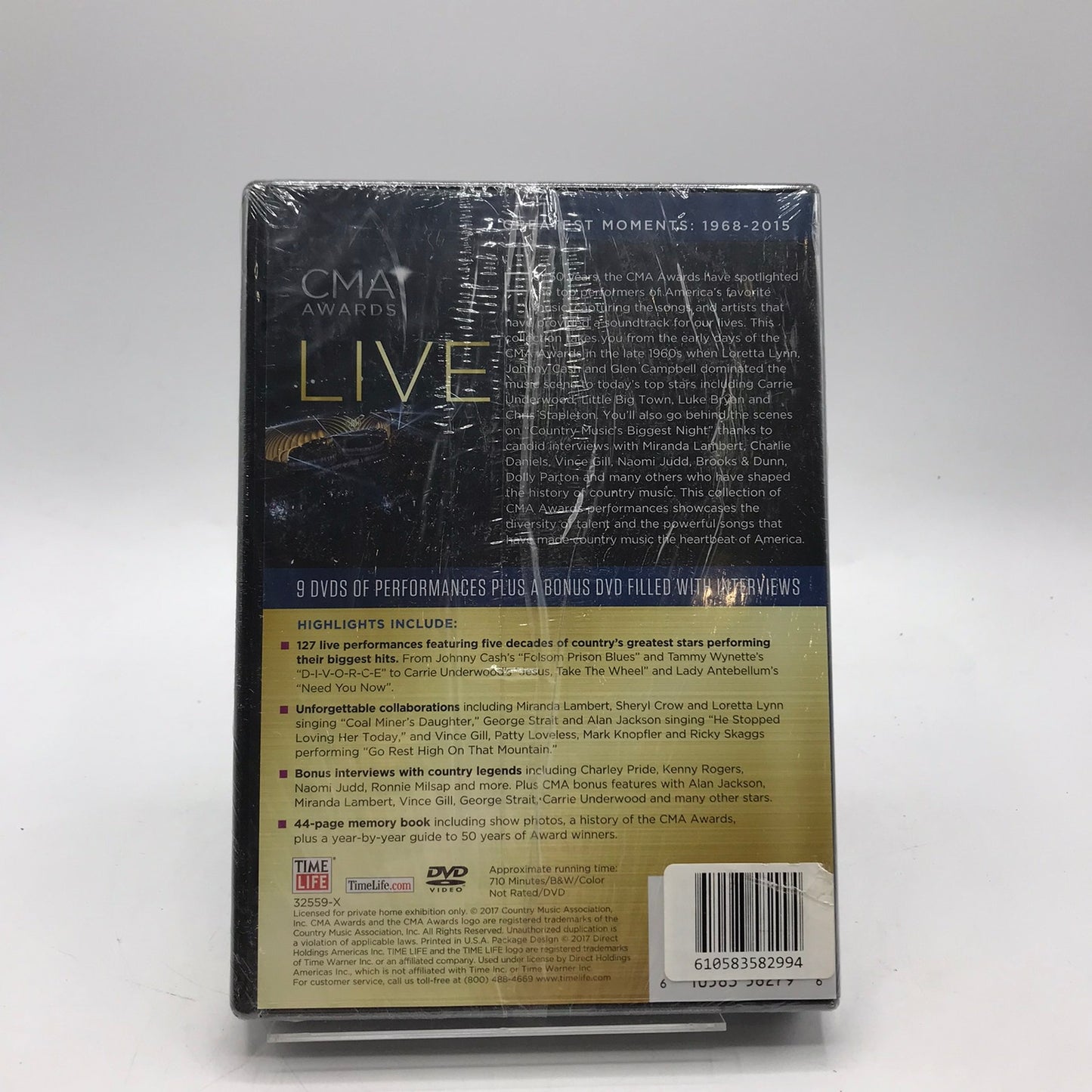 CMA Awards Live Greatest Moments 1968-2015 NEW 10 DVD Set & Memory Book