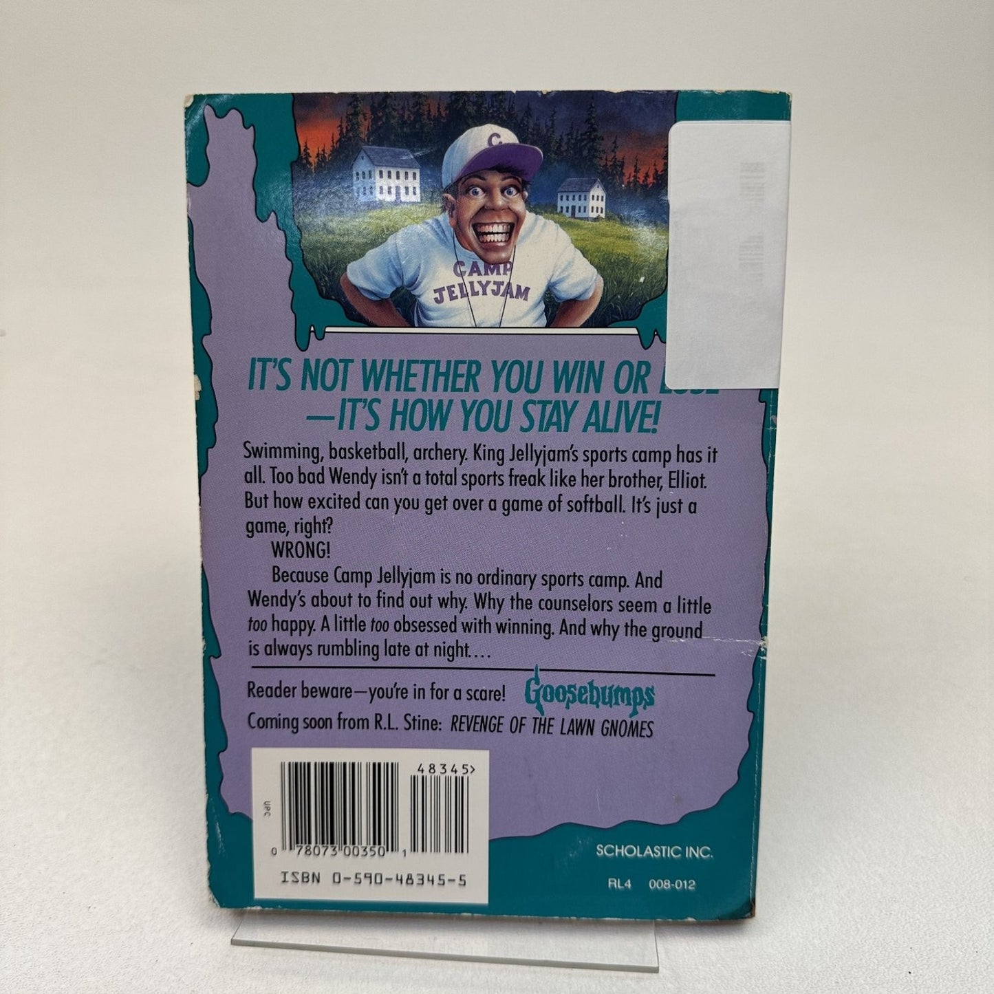 Goosebumps The Horror at Camp Jellyjam #33 R.L. Stine 1995 First IRON ON