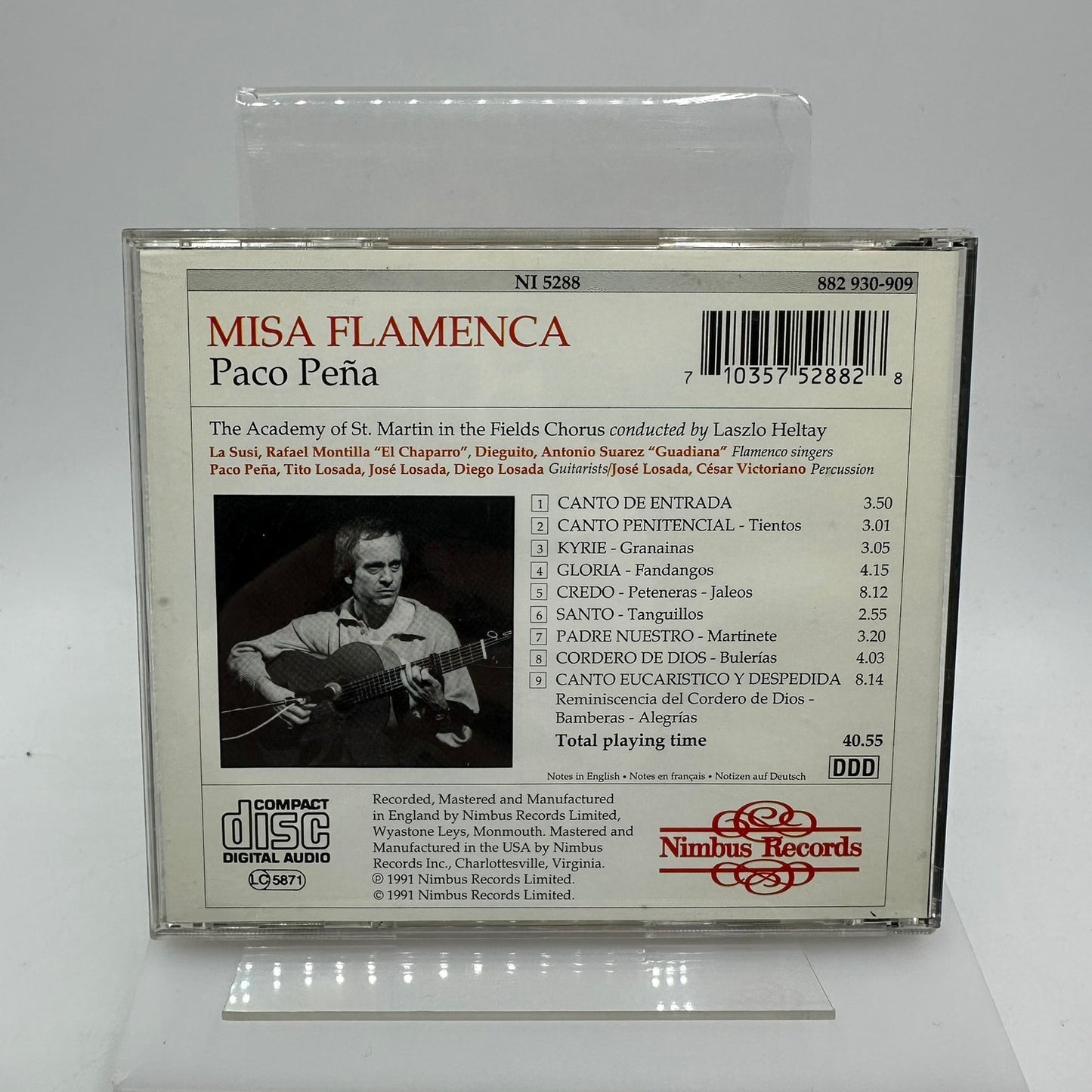 Paco Peña Misa Flamenca Nimbus Records Classical Folk World Country Album CD