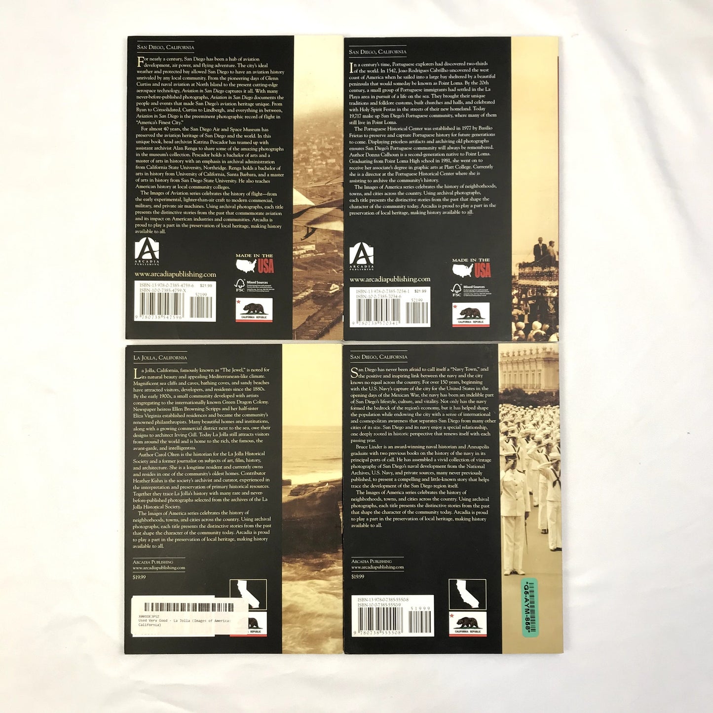 Lot of 8 Images of America San Diego Paperback Books Local History & Images