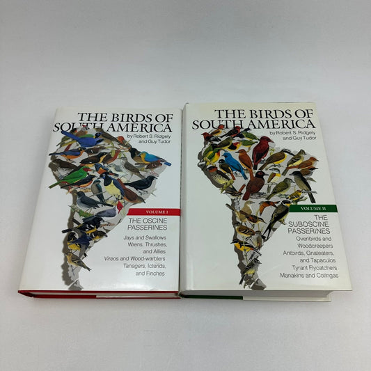 Birds of South America Ridgely Tudor 1989 1994 Vols I & II Ornithology