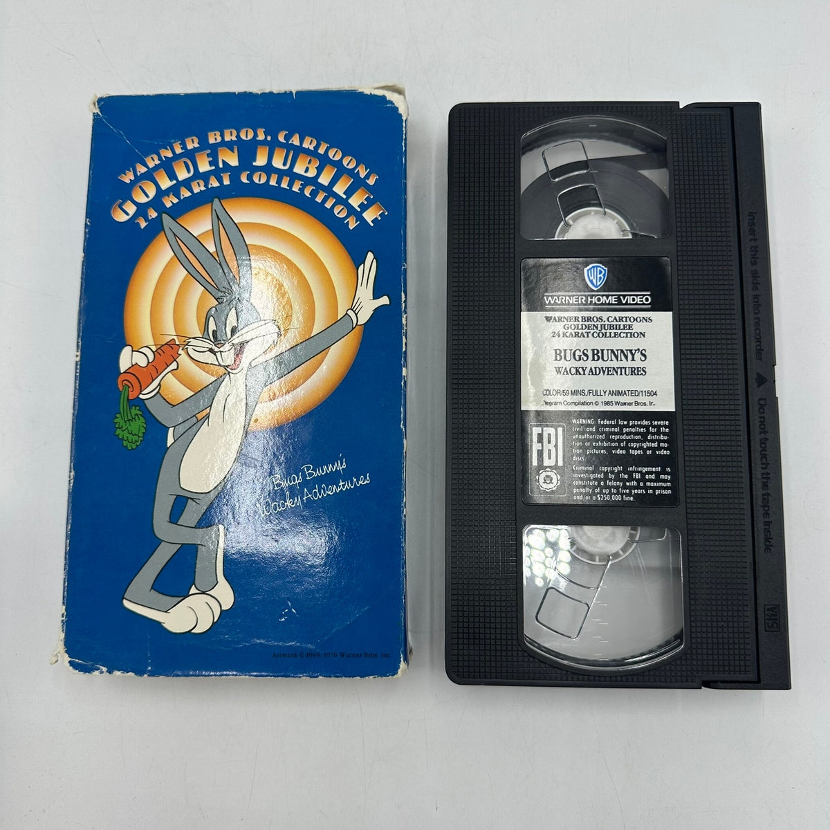Golden Jubilee 24 Karat Collection Bugs Bunny's Wacky Adventures VHS Tape 1985