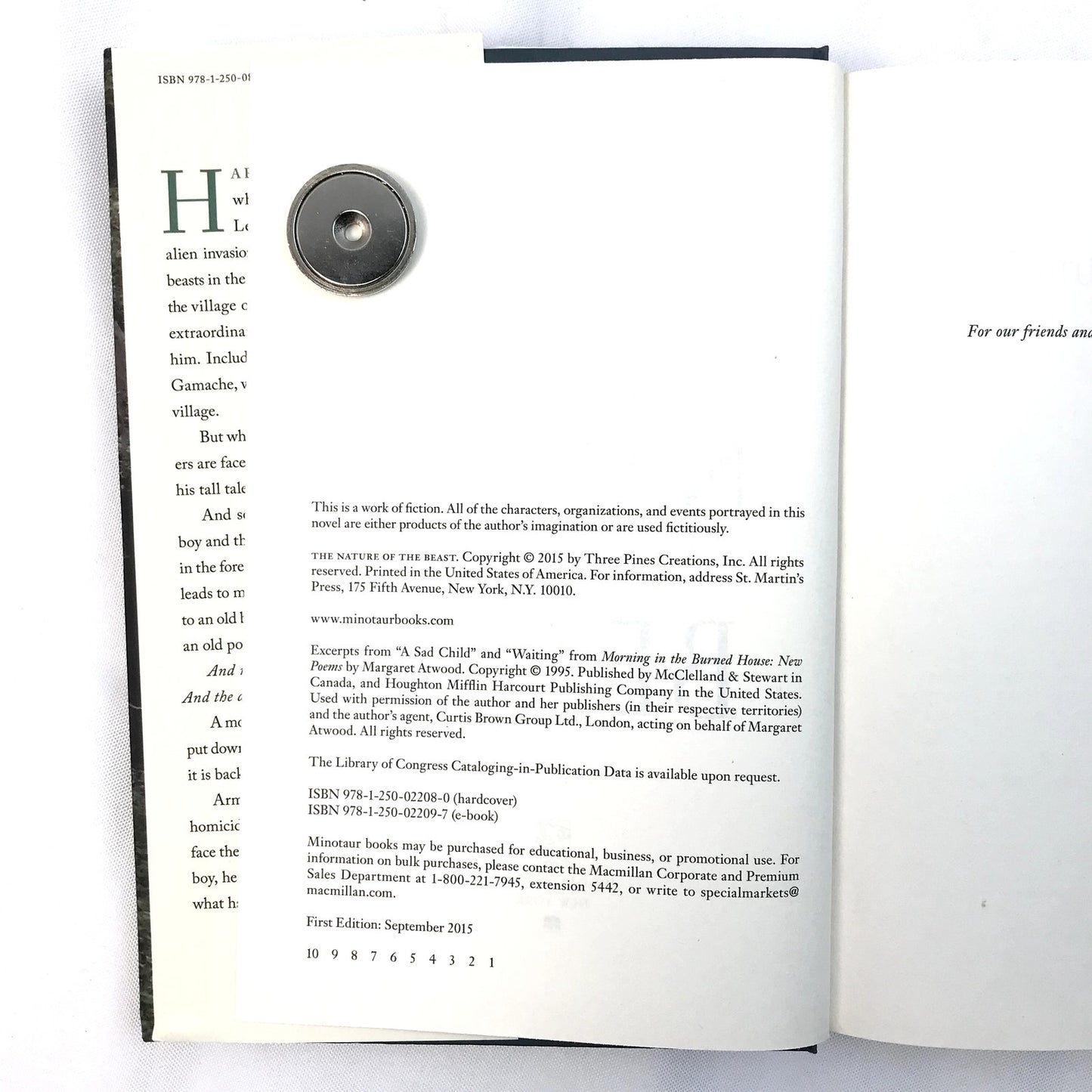 The Nature of the Beast Chief Inspector Armand Gamache Louise Penny SIGNED Novel