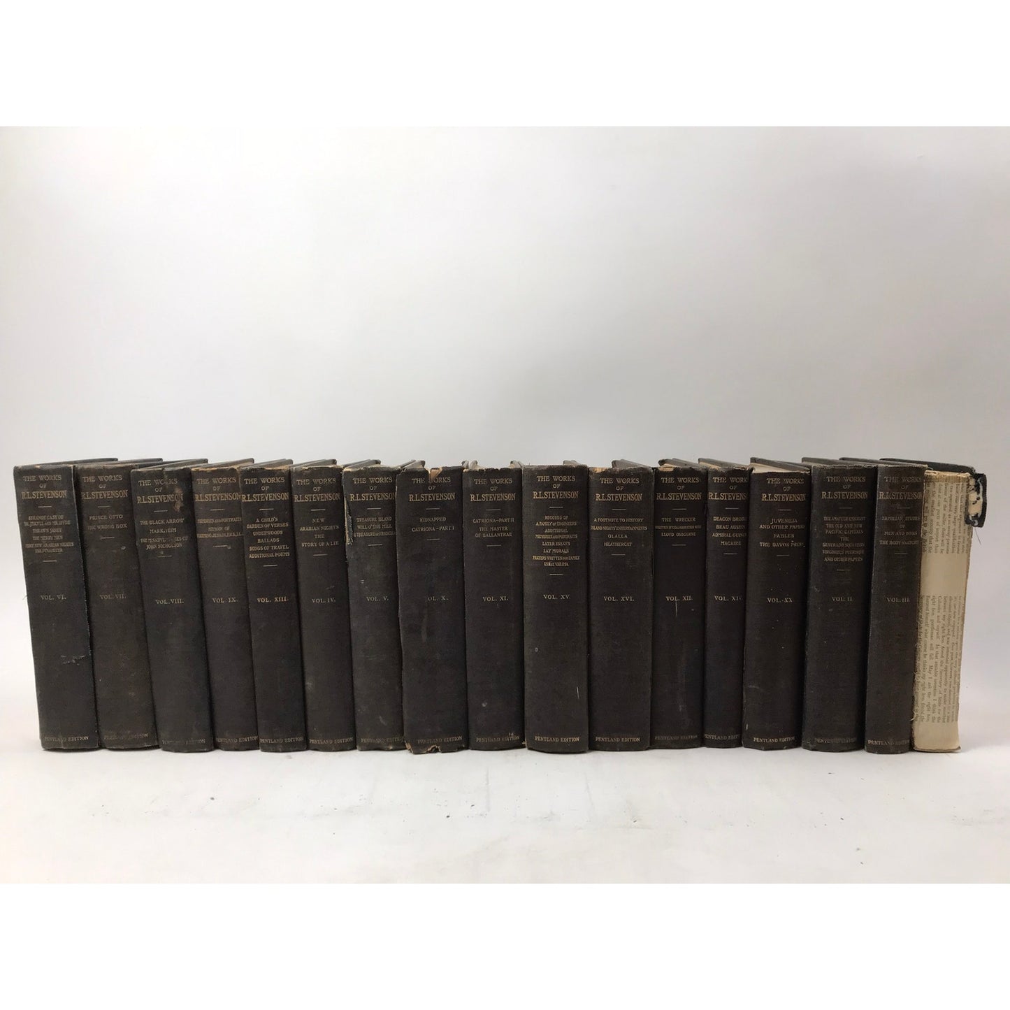 The Works of Robert Louis Stevenson Lot of 14 Volumes Pentland Limited Edition