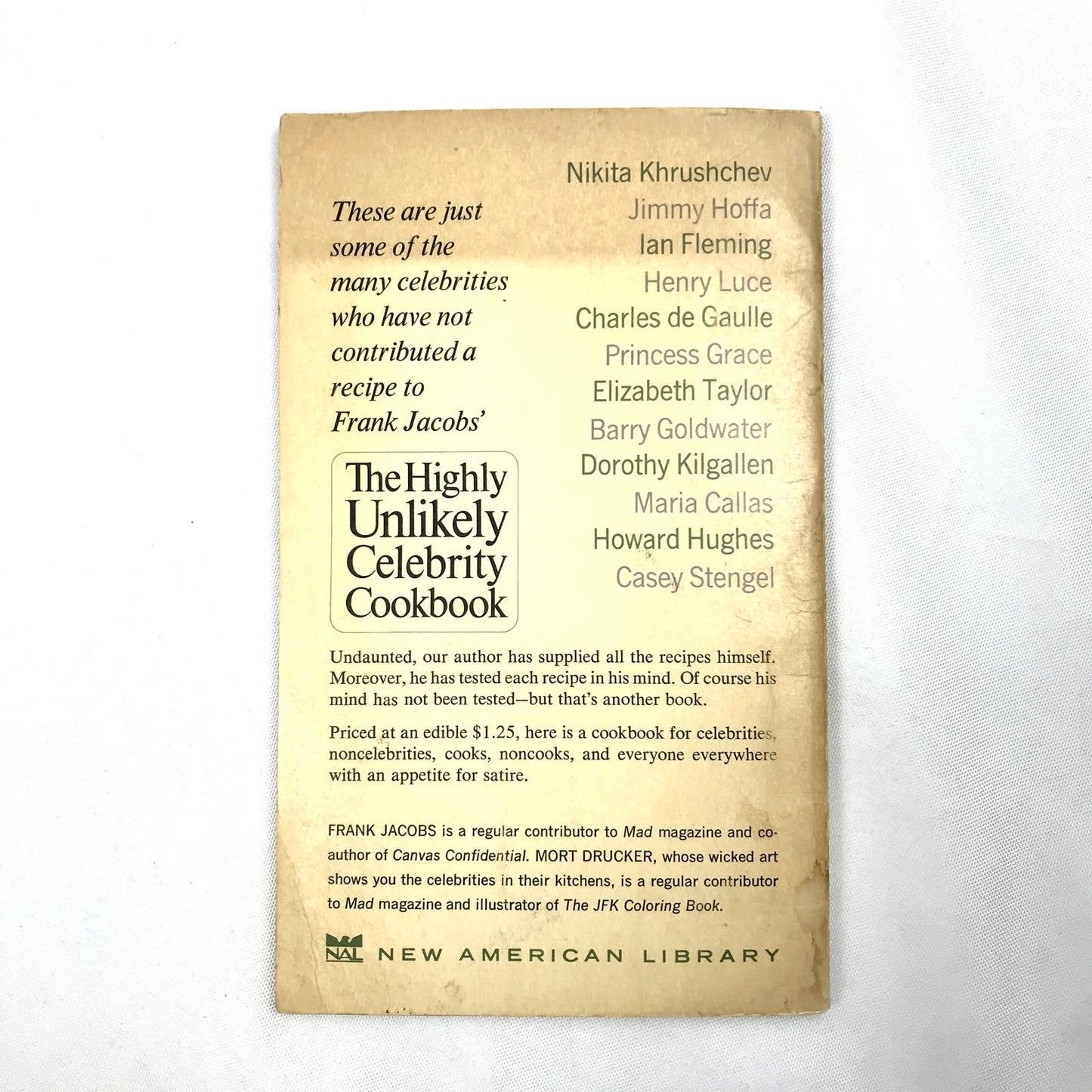 The Highly Unlikely Celebrity Cookbook Frank Jacobs Cooking Satire Humor 1964