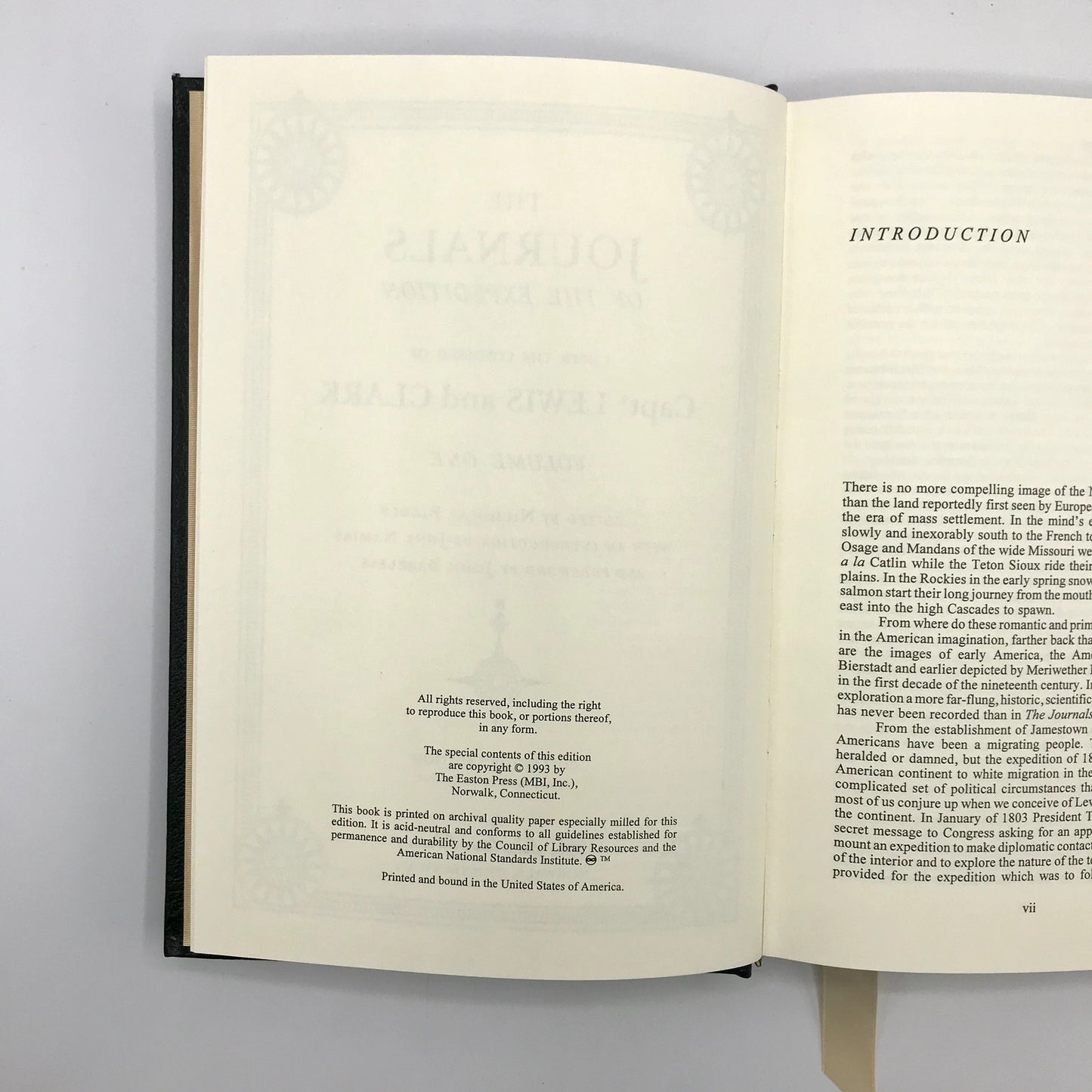 The Journals of The Expedition Lewis & Clark Vol 1 Hardcover Collector's Edition