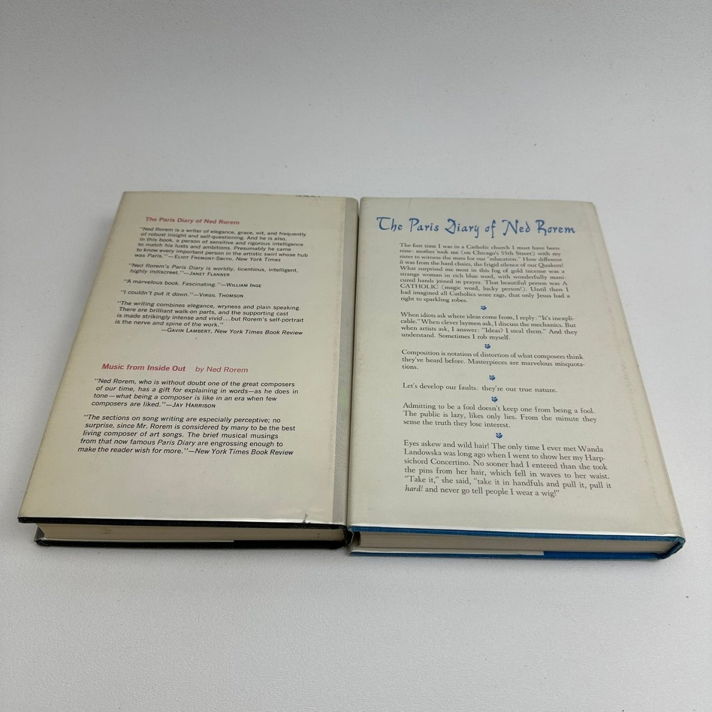 New York & Paris Diary Ned Rorem 1967 Vintage Hardcover Memoir Music Composer