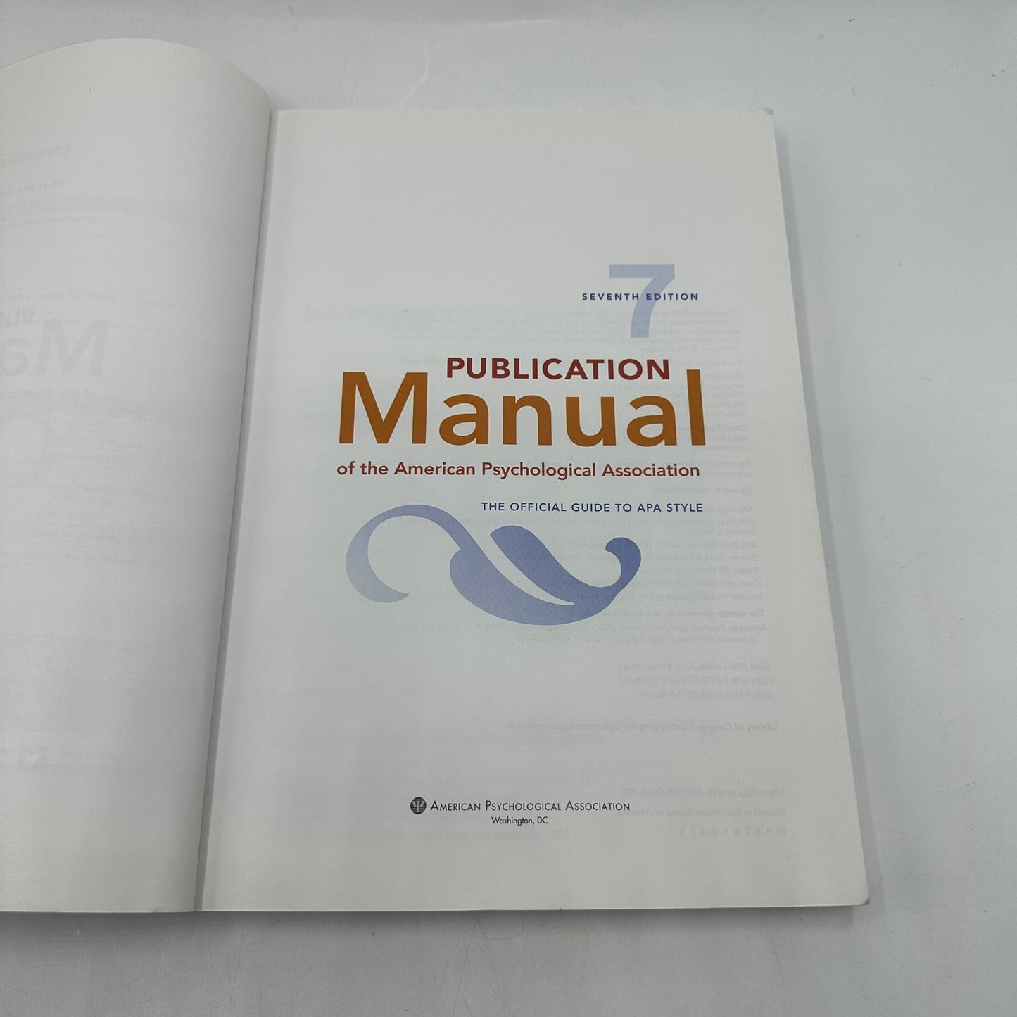 Publication Manual of the American Psychological Association Seventh Edition