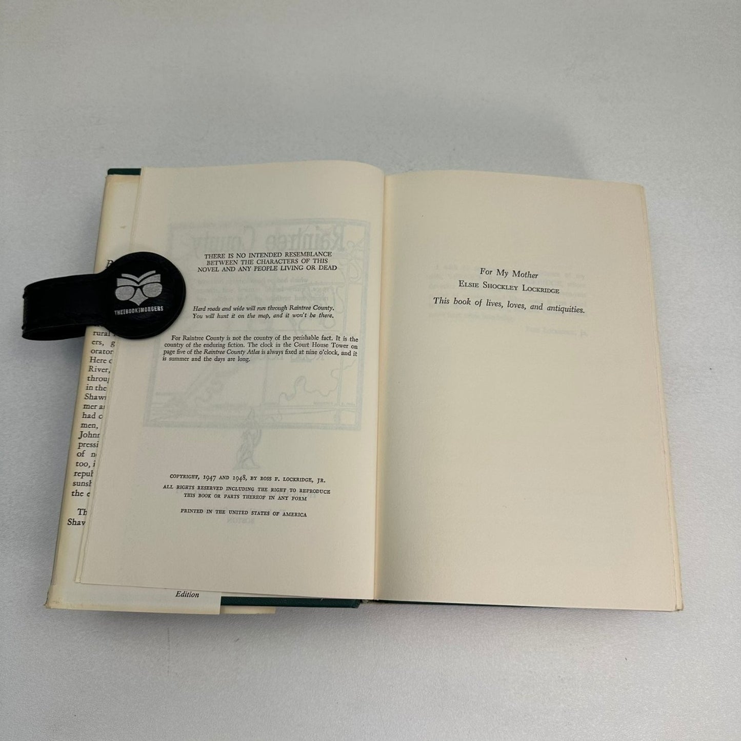 Raintree County Ross Lockridge Jr. 1948 Book Club Edition Novel Houghton Mifflin