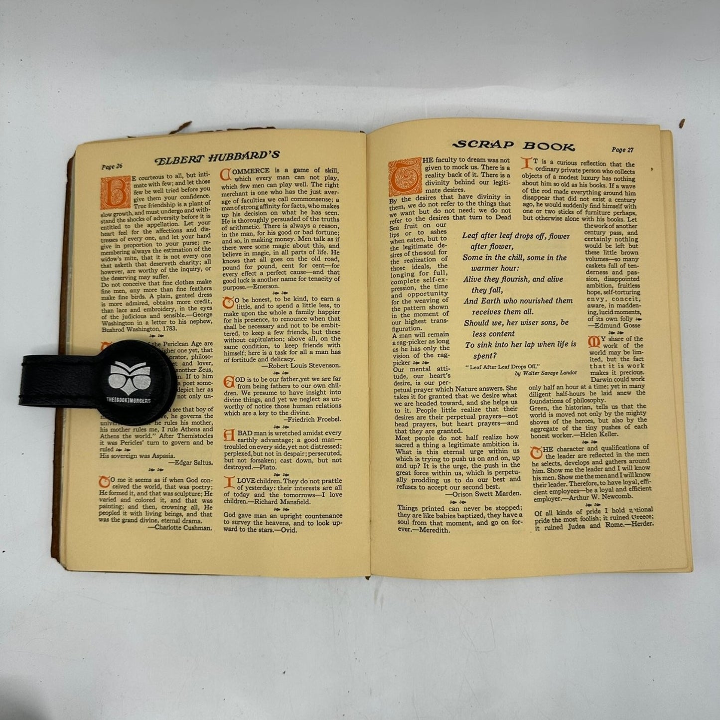 Elbert Hubbard's Scrap Book 1923 Roycrofters Wm H Wise Leather Vintage