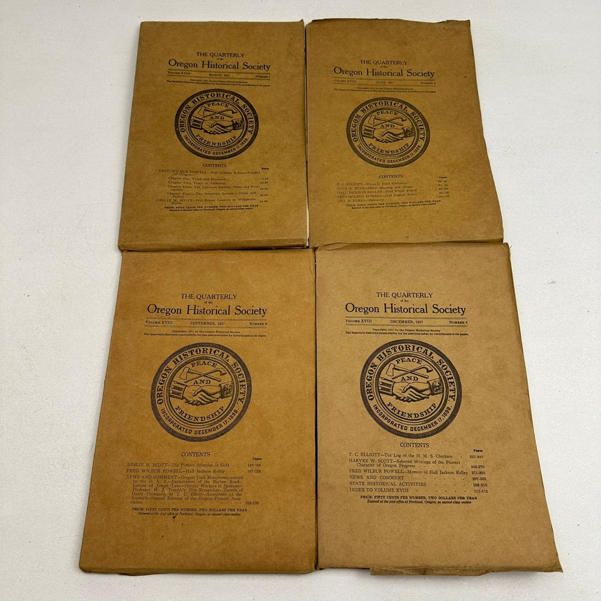 Oregon Historical Society Quarterly 1917-1924 PNW History Journals 32 Volumes