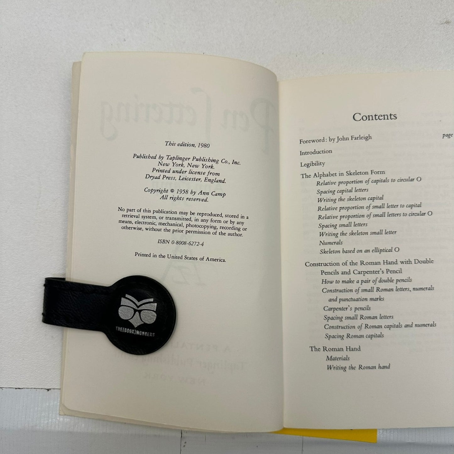 Pen Lettering Ann Camp 1980 Calligraphy Handwriting Taplinger Pentalic