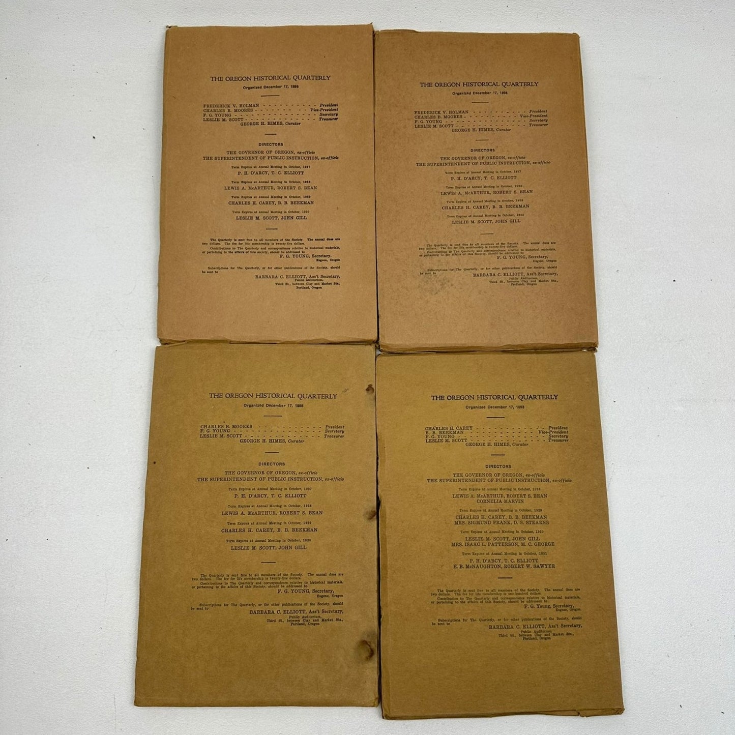 Oregon Historical Quarterly 1925-1930 Historical Society Journal 24 Periodicals