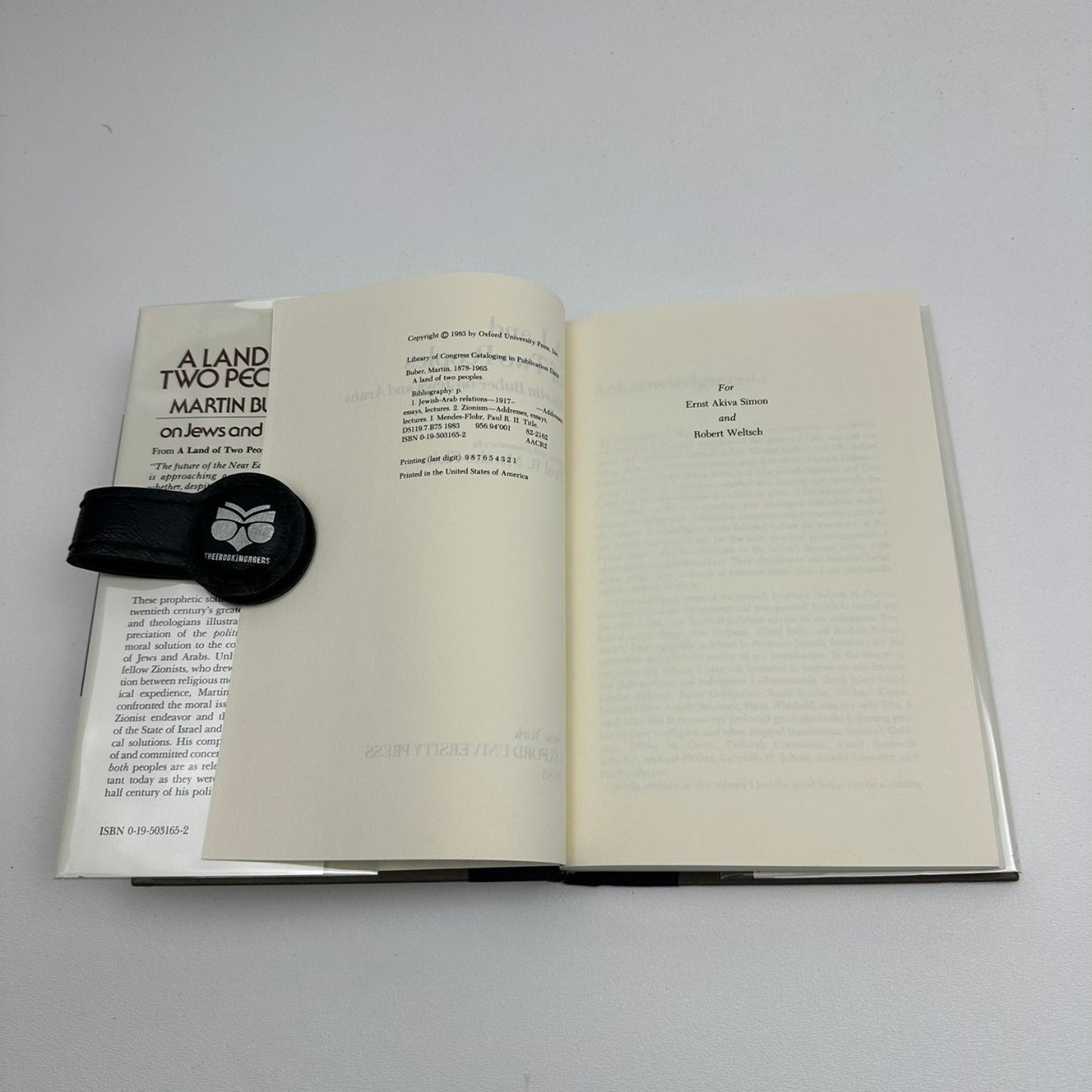 A Land of Two Peoples Martin Buber 1983 First Printing Jews Arabs Oxford