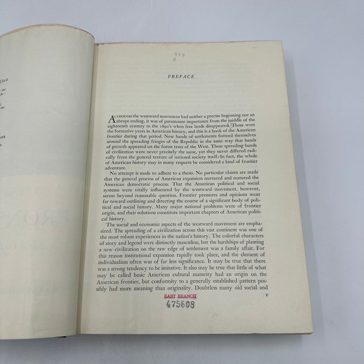 Frontier America Thomas D. Clark 1959 First Edition Westward Movement Scribner's