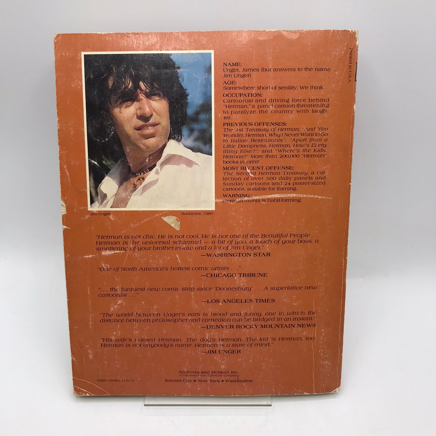 The Second Herman Treasury Jim Unger SIGNED Sunday Comics Humor Comedy Cartoons