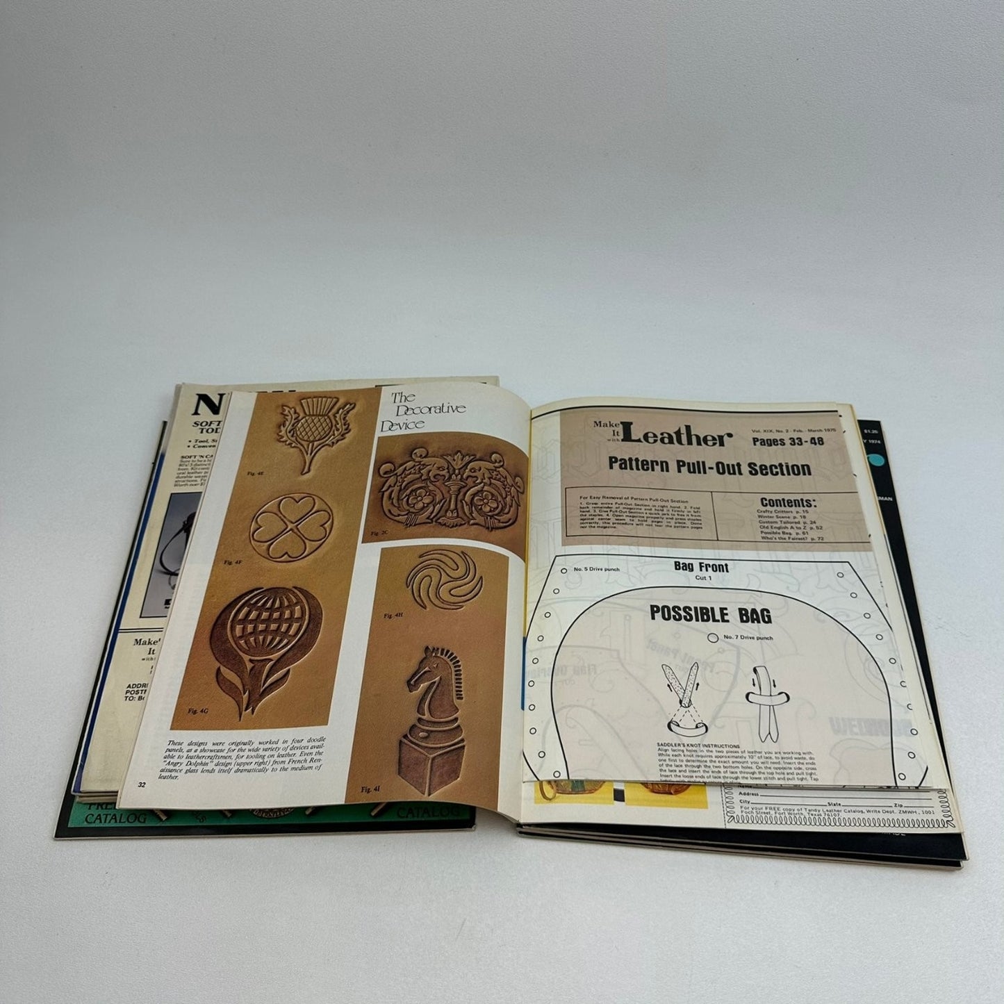 Make It with Leather Magazine April-May 1975 Tandy Leather Craftsman Vintage