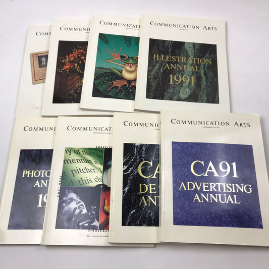 Communication Arts Magazine Complete 1991 Set of 8 Issues Visual Art Photography