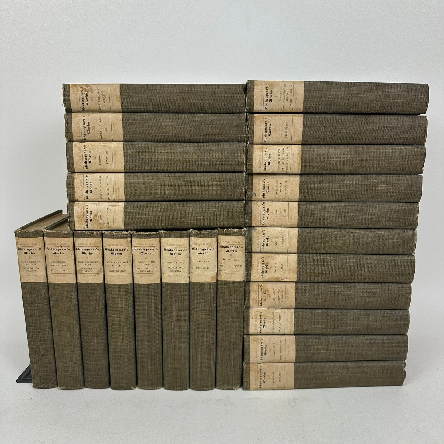 Shakespeares Works Edition de Luxe 24 Volume Set Historical Poetry Drama 1901