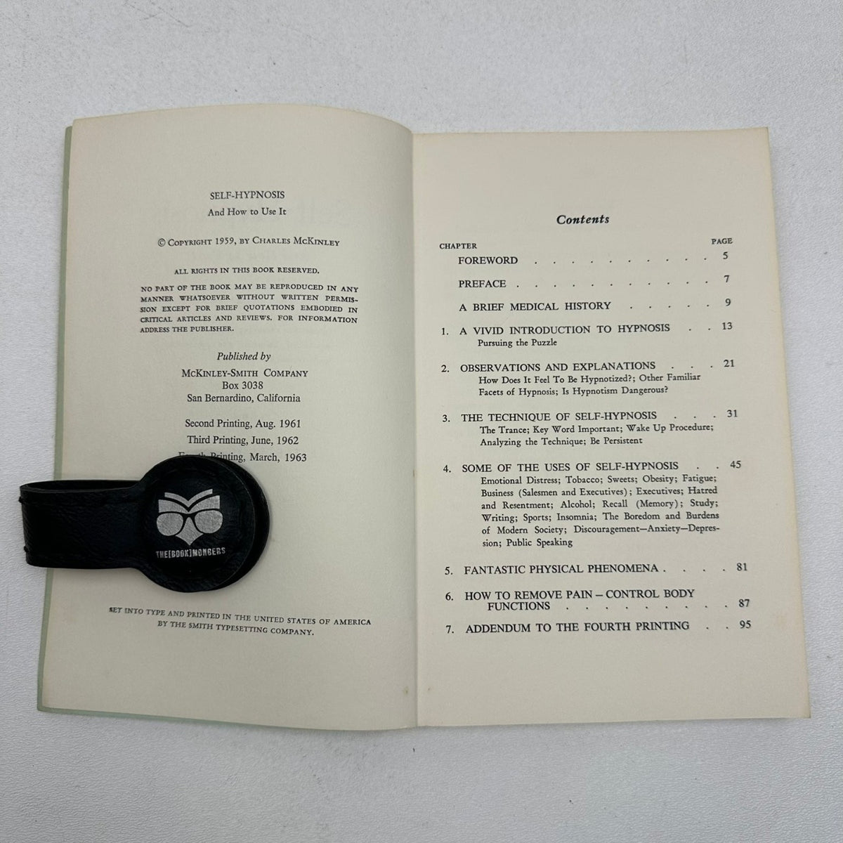 Self-Hypnosis And How to Use It Charles McKinley 1963 Fourth Printing