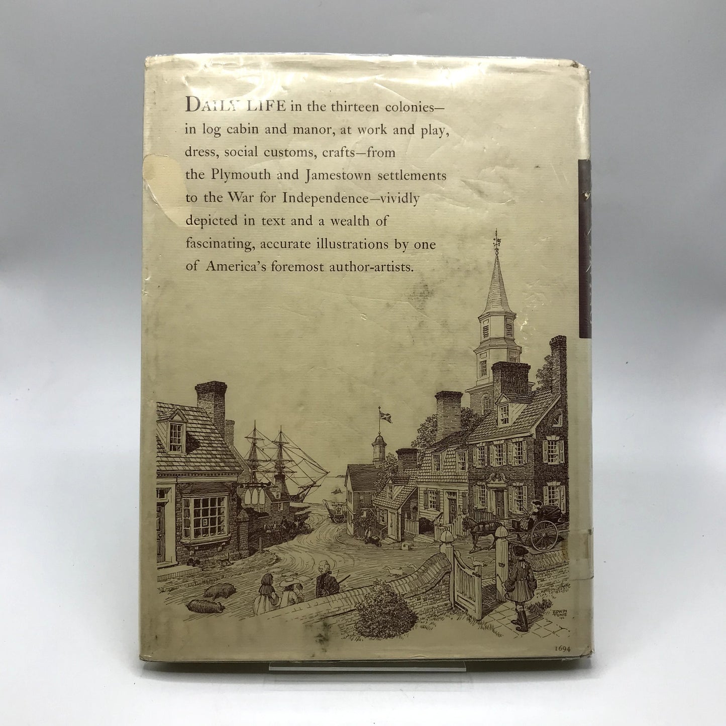 Colonial Living Hardcover Book Written And Illustrated by Edwin Tunis 1957