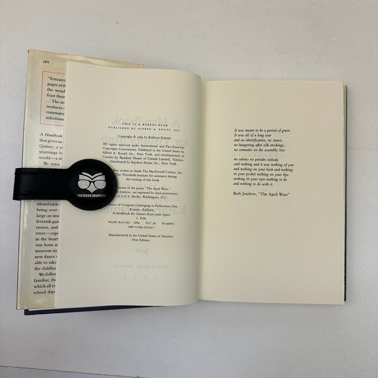 Handbook for Visitors from Outer Space Kramer 1984 First Edition Signed