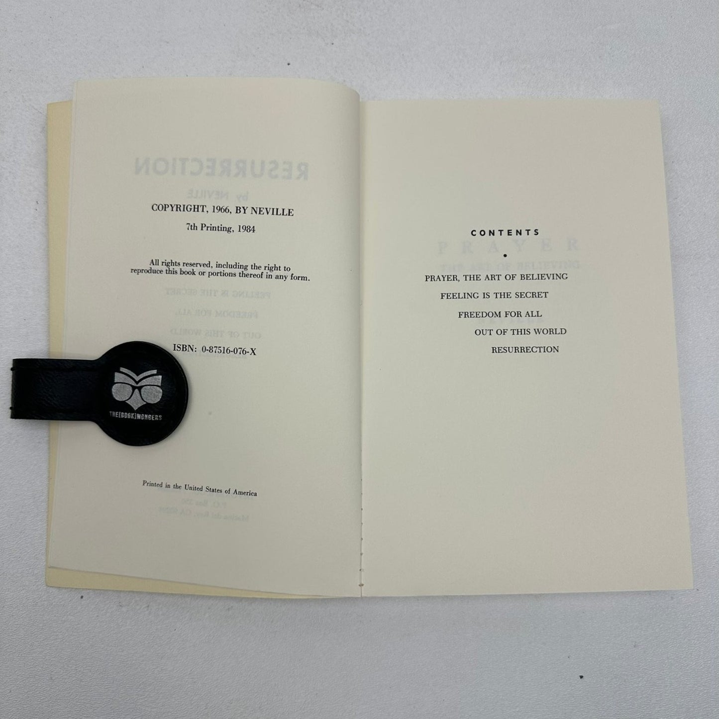 Resurrection Neville Goddard 1984 7th Printing Metaphysical DeVorss